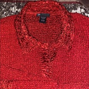 Lady button down light weight top